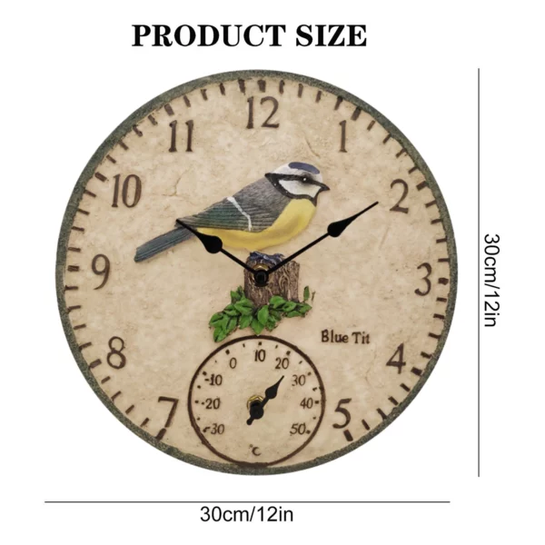 Waterproof Thermometer Outdoor Wall Clock - Image 5