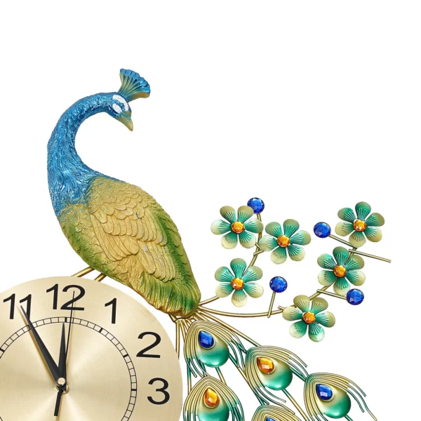 Creative Peacock Wall Clock - Image 7