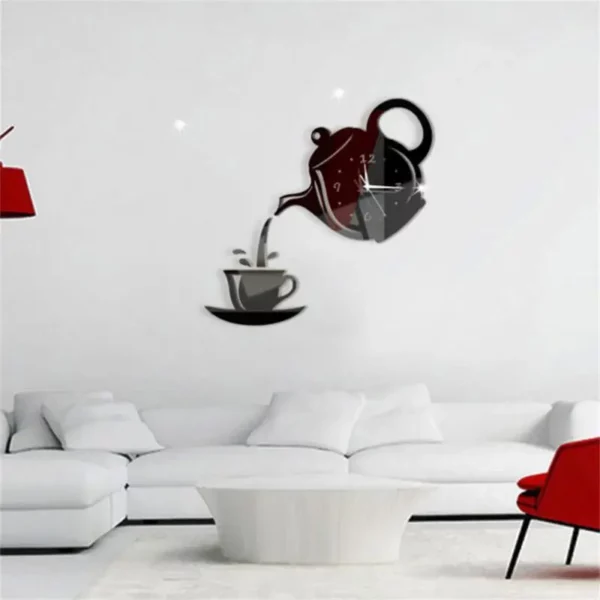 Teapot Wall Decal Clock - Image 3