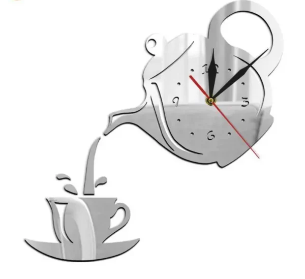 Teapot Wall Decal Clock