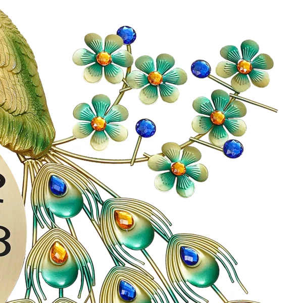 Creative Peacock Wall Clock - Image 6