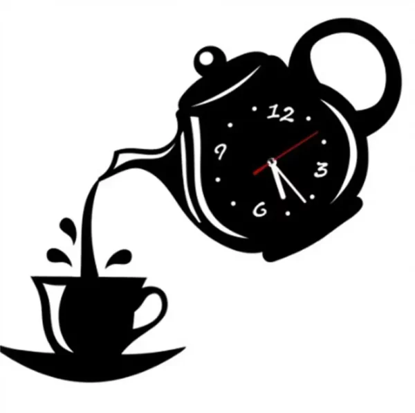 Teapot Wall Decal Clock - Image 6