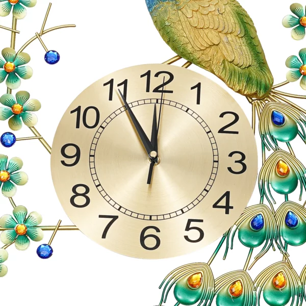 Creative Peacock Wall Clock - Image 9