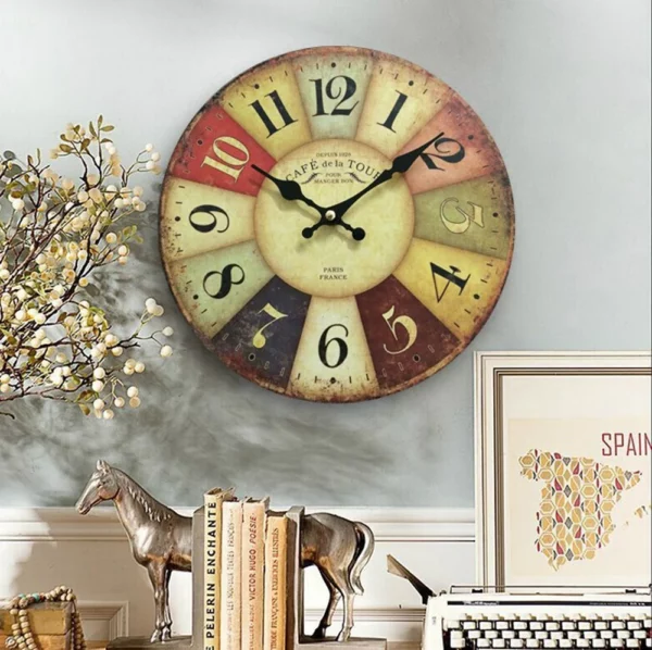 French Cafe Vintage Wall Clock - Image 7