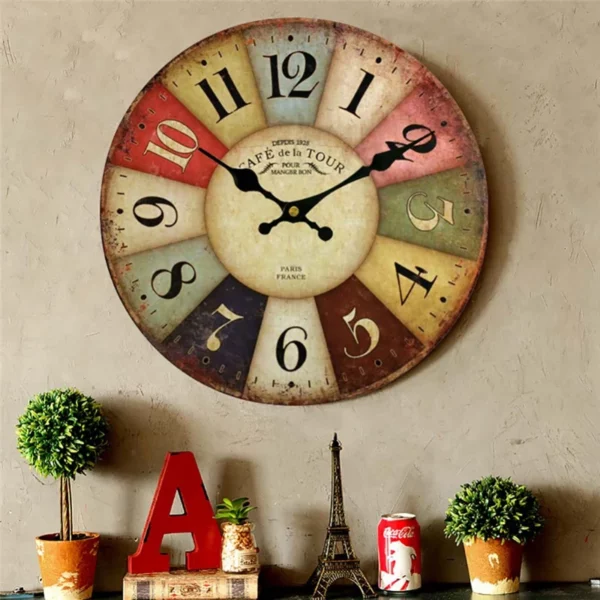 French Cafe Vintage Wall Clock - Image 8